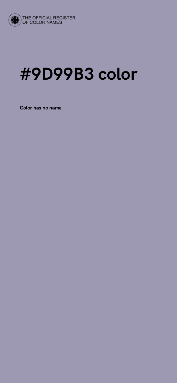 #9D99B3 color image