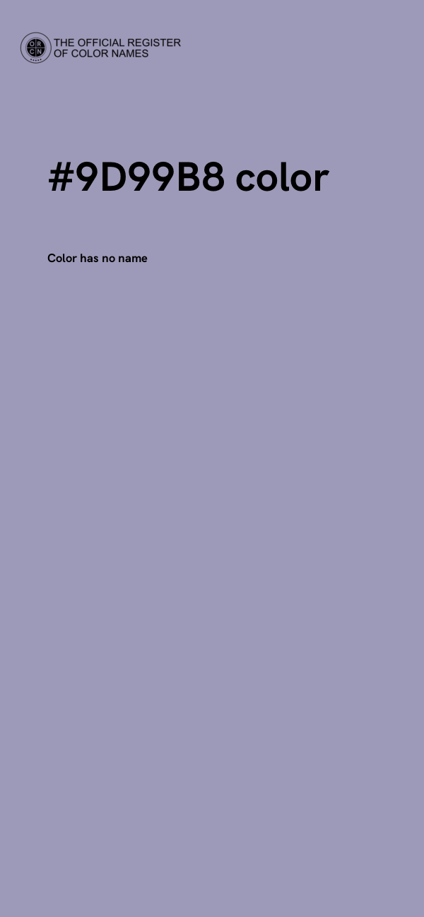 #9D99B8 color image