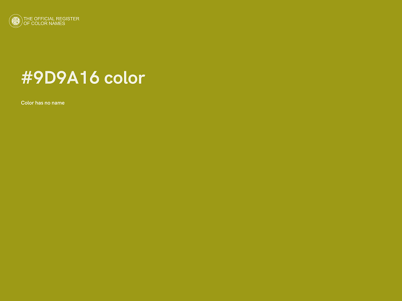 #9D9A16 color image