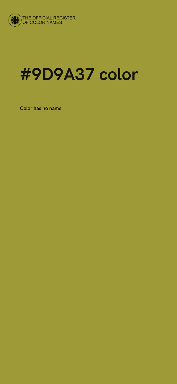 #9D9A37 color image