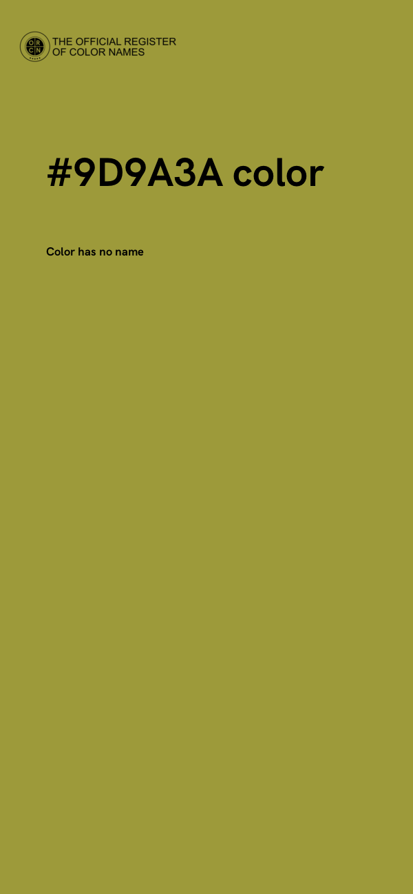 #9D9A3A color image