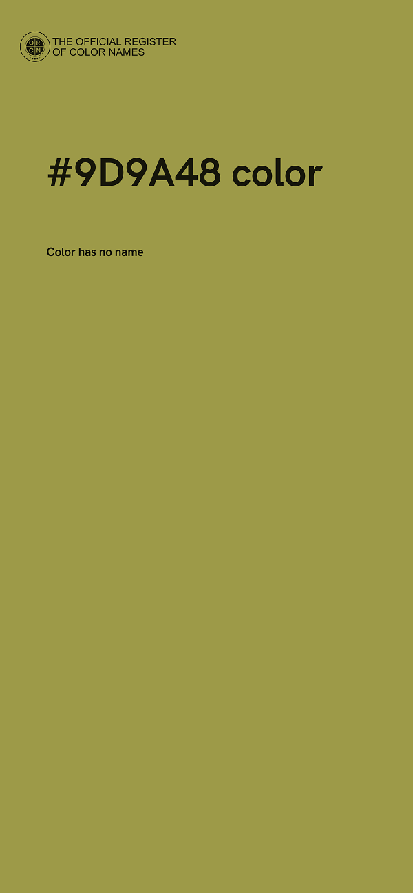 #9D9A48 color image