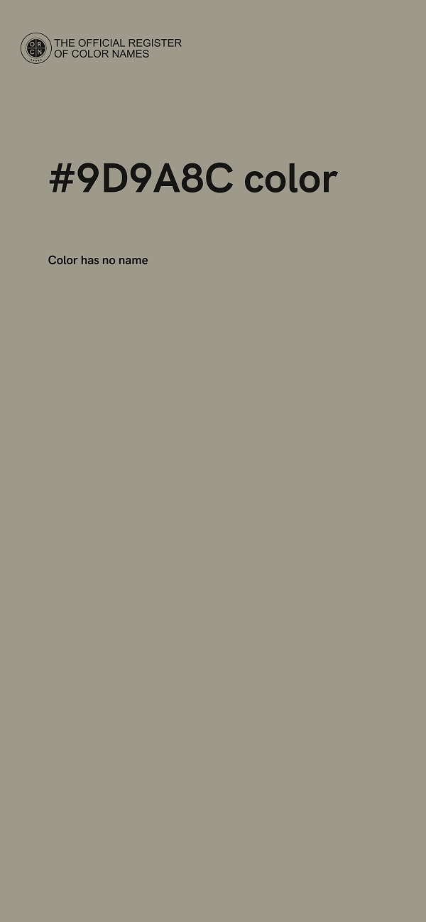 #9D9A8C color image