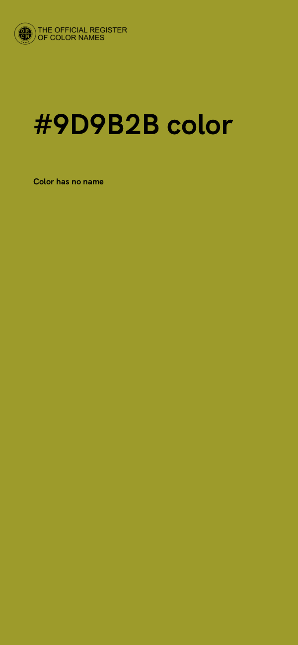 #9D9B2B color image