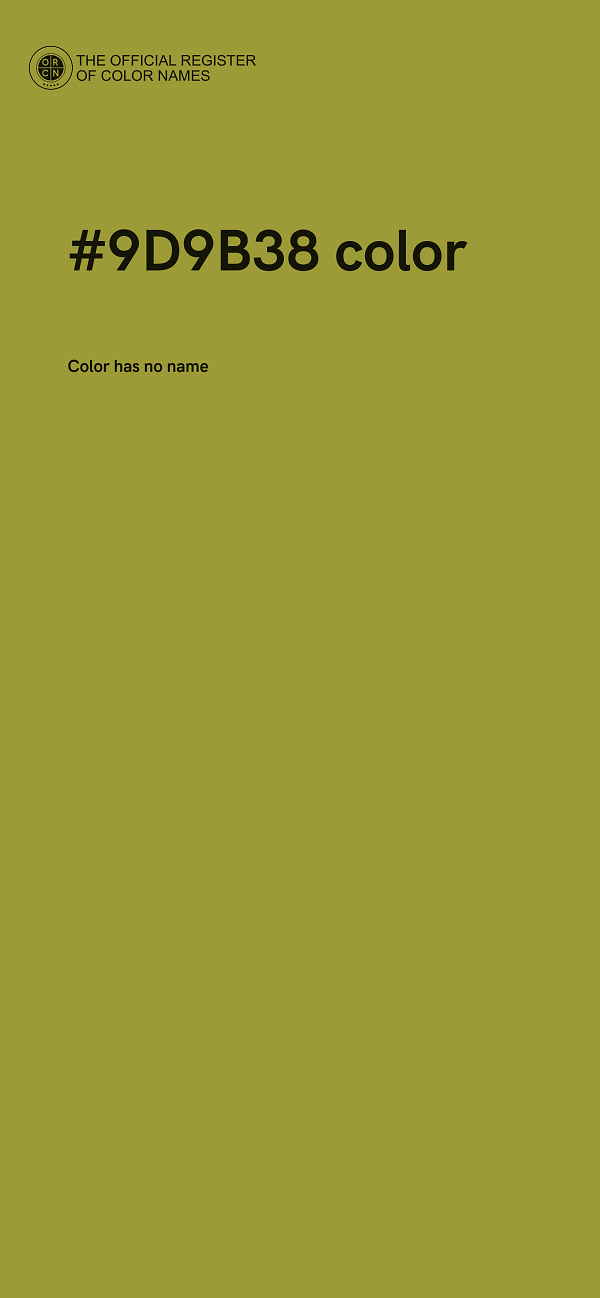 #9D9B38 color image