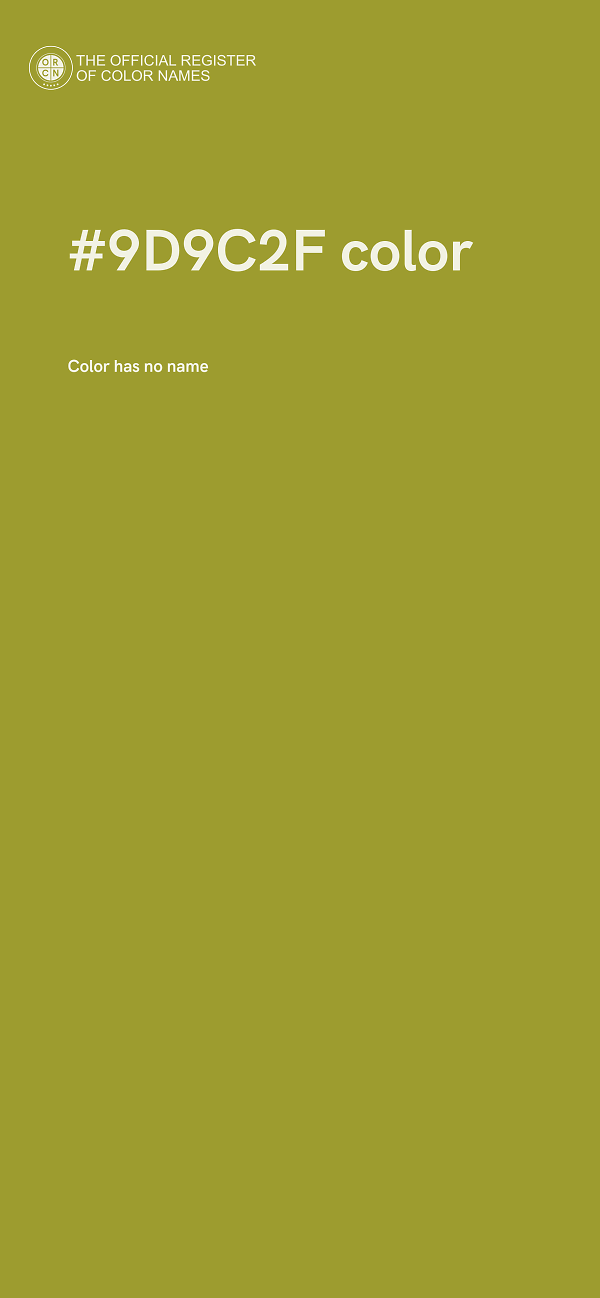 #9D9C2F color image