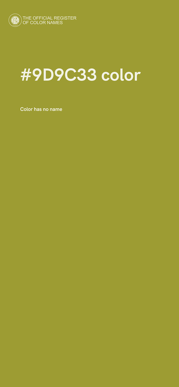 #9D9C33 color image