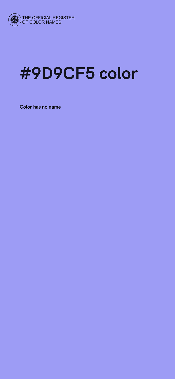 #9D9CF5 color image
