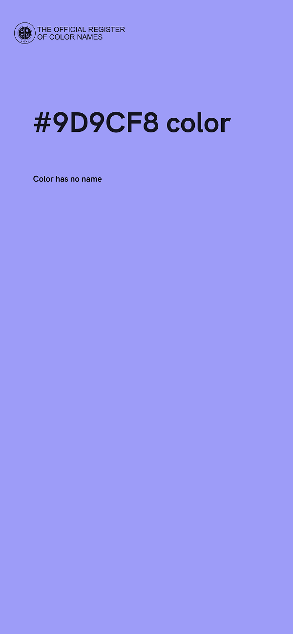 #9D9CF8 color image
