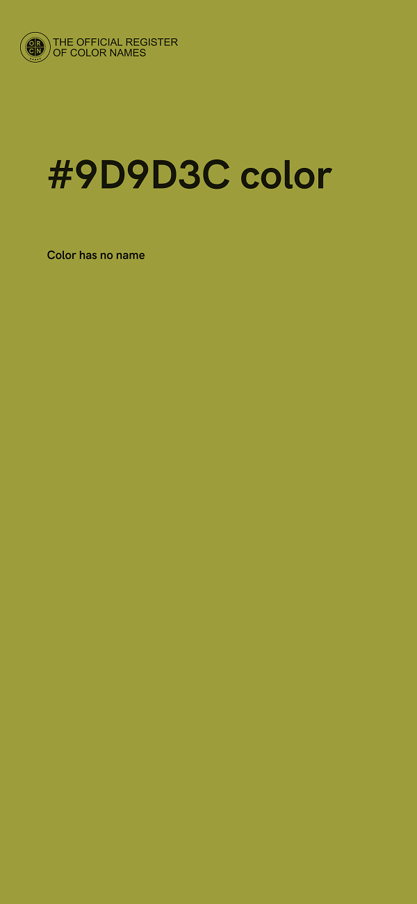 #9D9D3C color image
