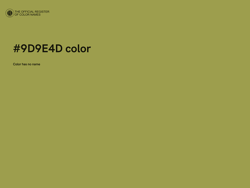 #9D9E4D color image