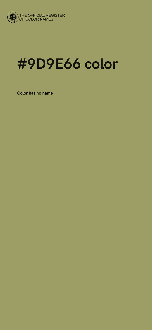 #9D9E66 color image