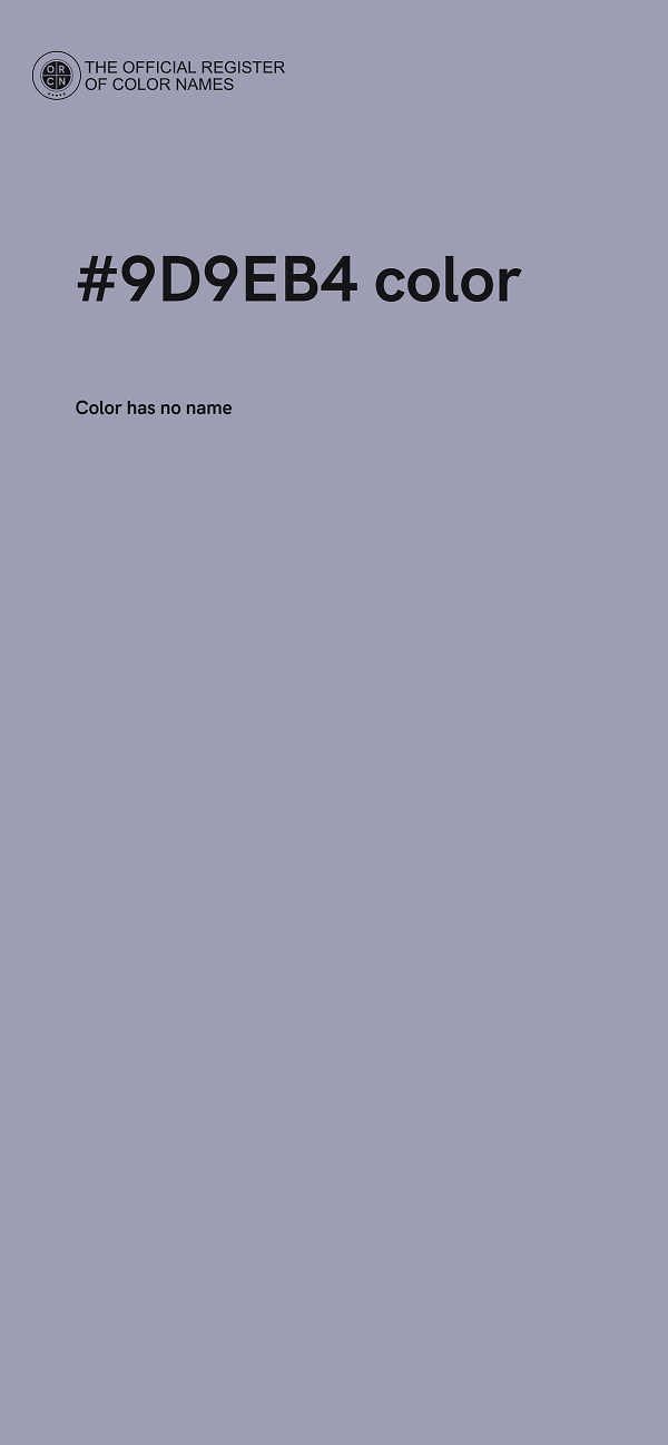 #9D9EB4 color image