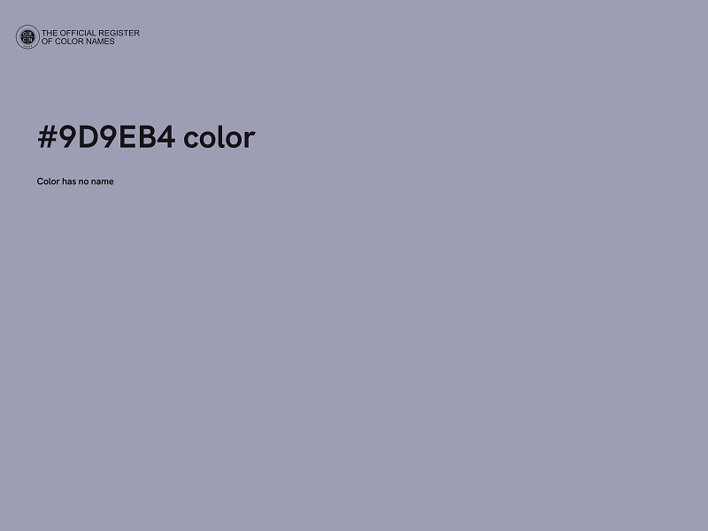#9D9EB4 color image