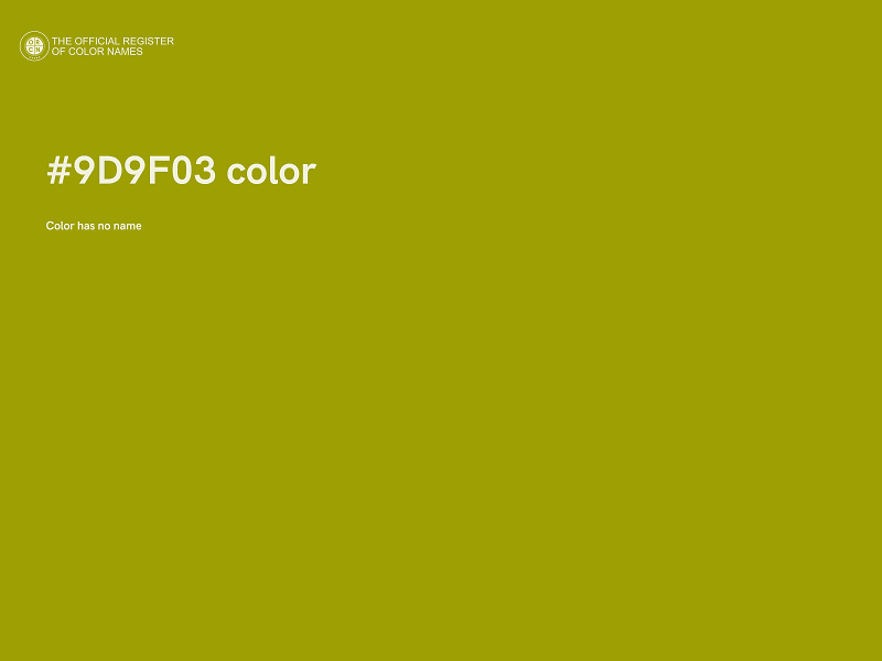 #9D9F03 color image