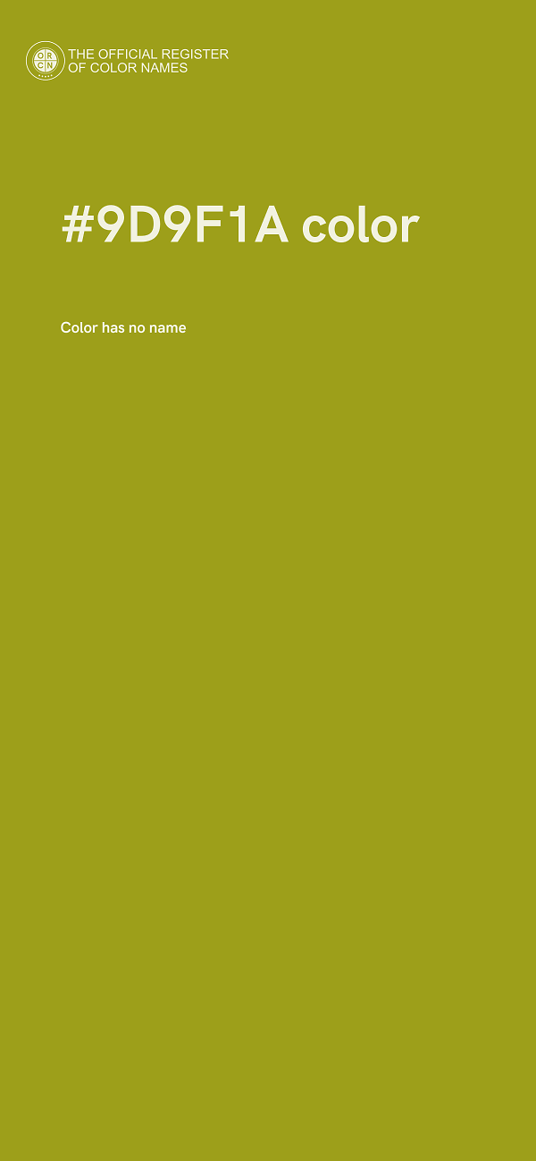 #9D9F1A color image
