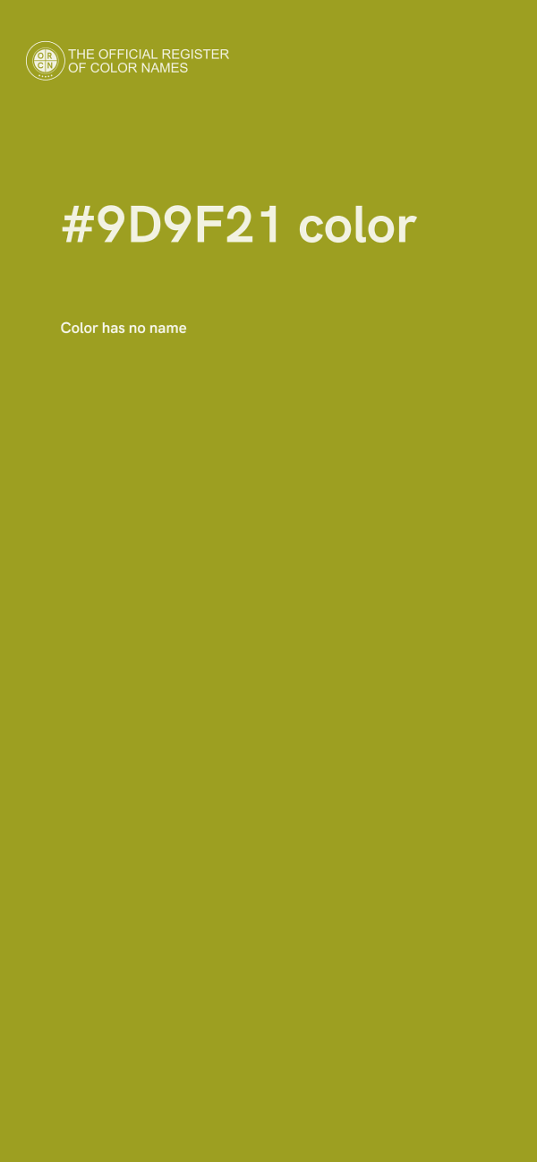 #9D9F21 color image