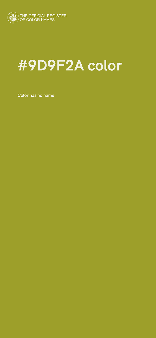 #9D9F2A color image