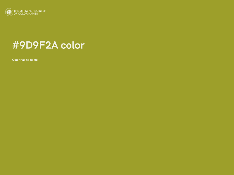 #9D9F2A color image