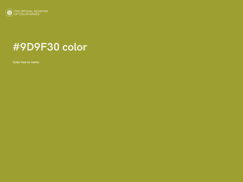 #9D9F30 color image