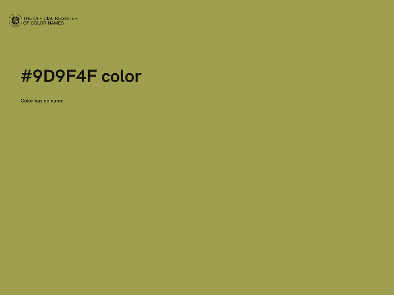 #9D9F4F color image