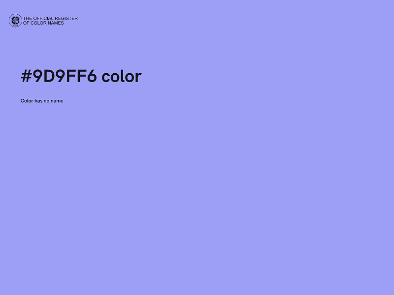 #9D9FF6 color image