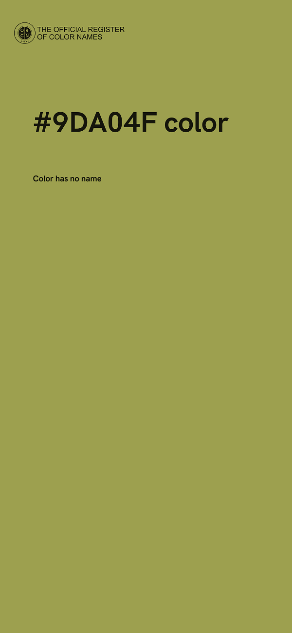 #9DA04F color image
