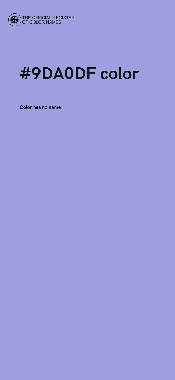 #9DA0DF color image