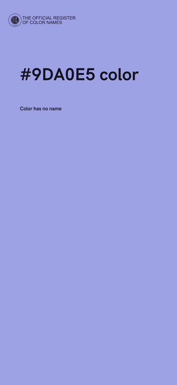 #9DA0E5 color image