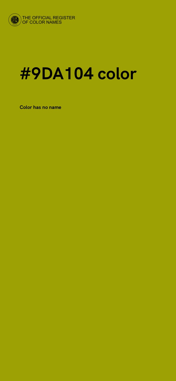 #9DA104 color image