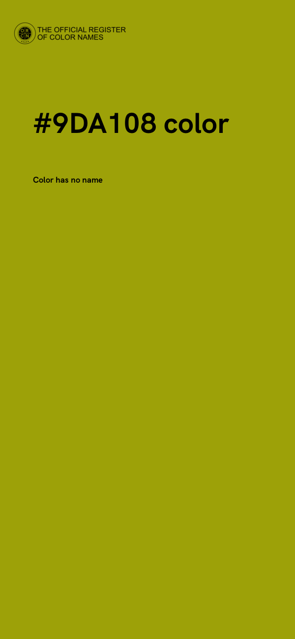 #9DA108 color image