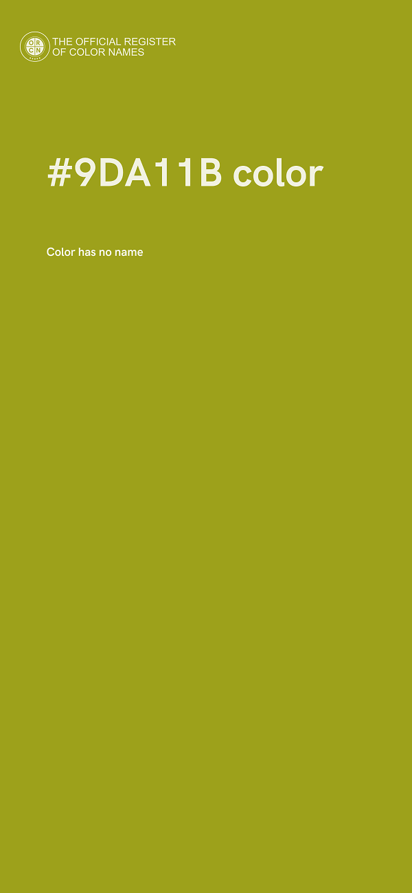 #9DA11B color image