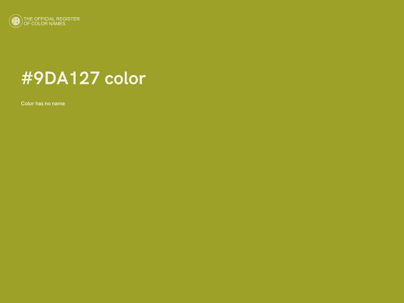 #9DA127 color image