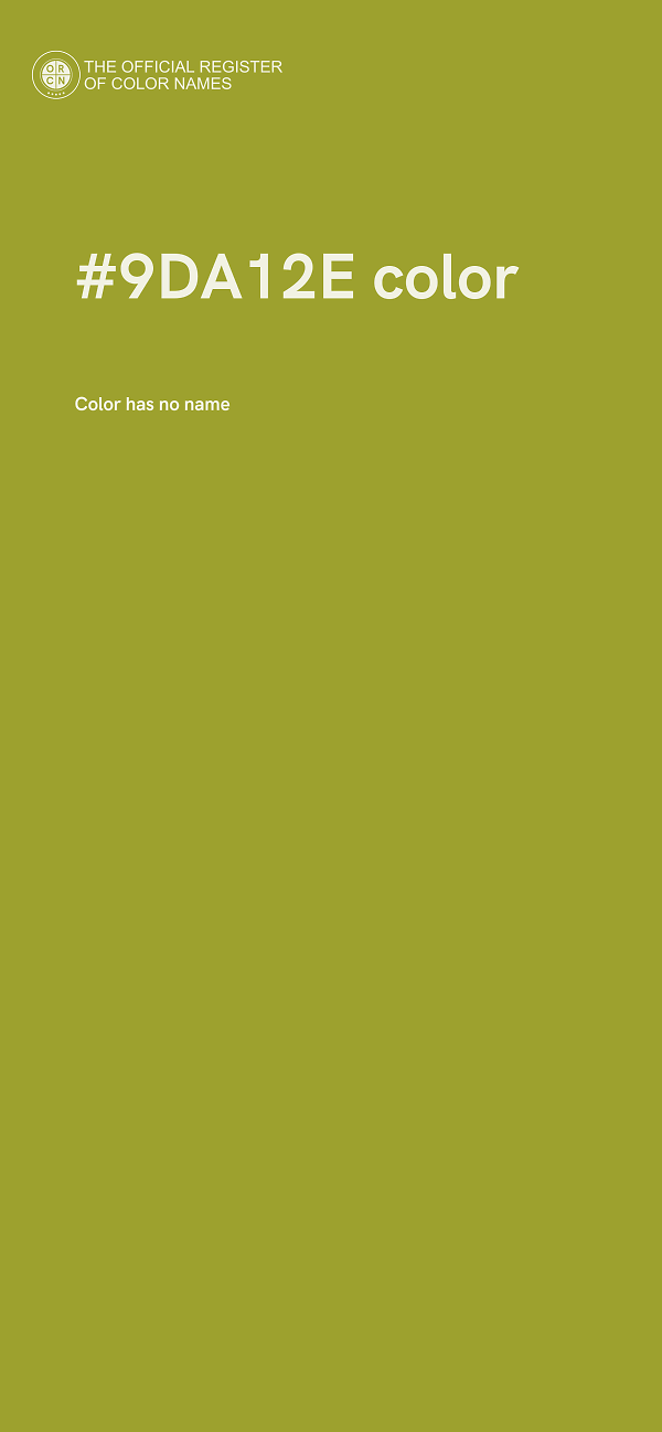 #9DA12E color image