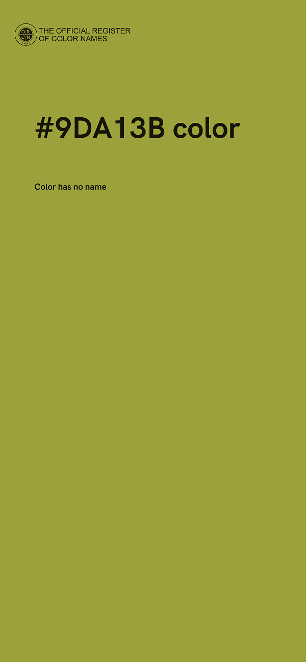 #9DA13B color image