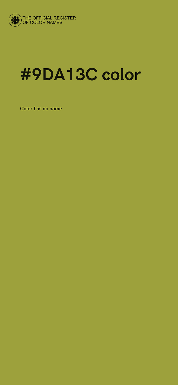 #9DA13C color image