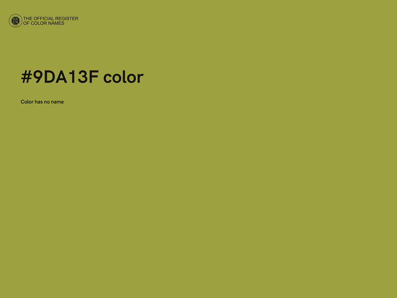 #9DA13F color image