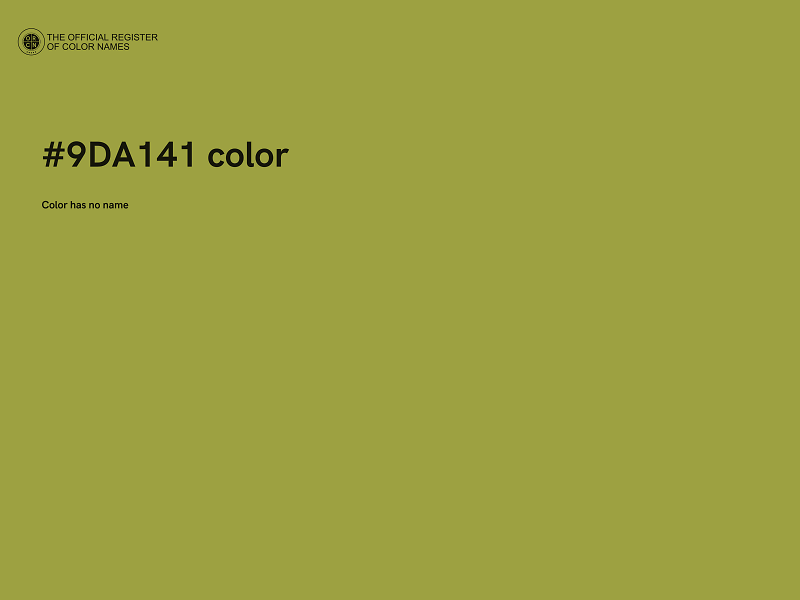 #9DA141 color image