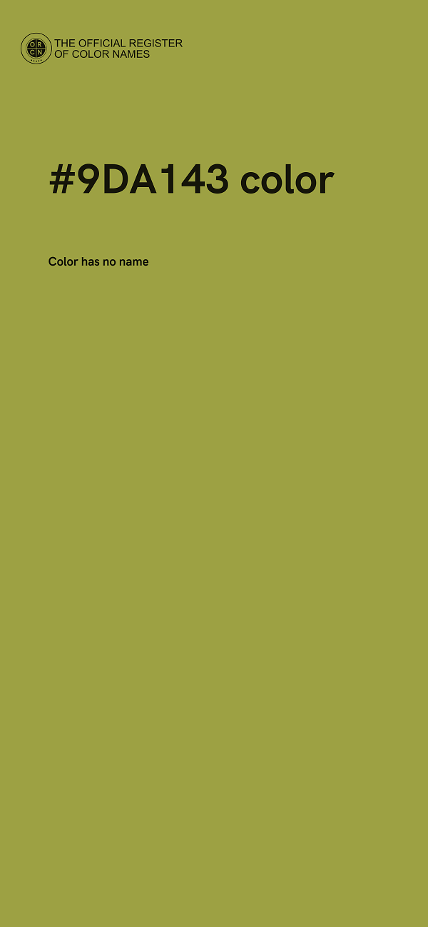 #9DA143 color image