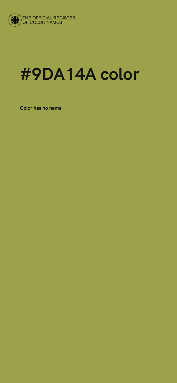 #9DA14A color image