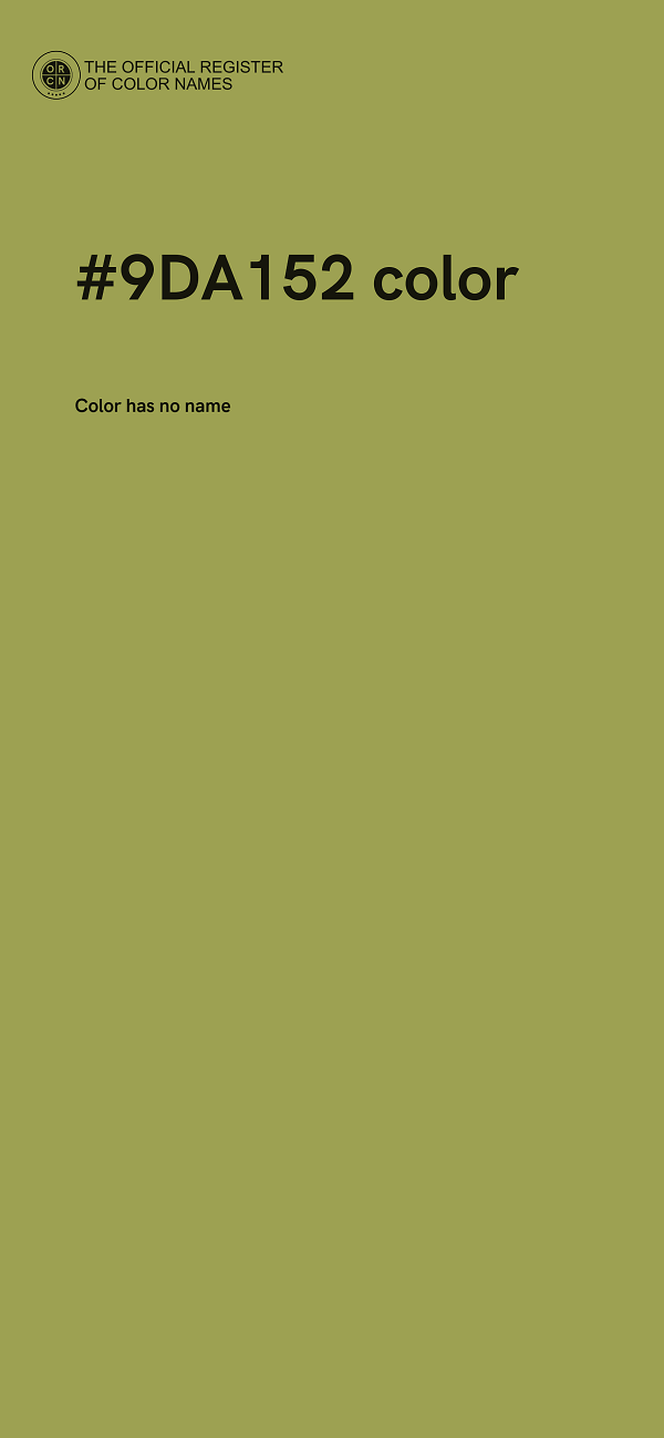 #9DA152 color image