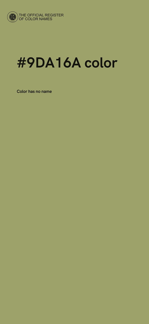 #9DA16A color image