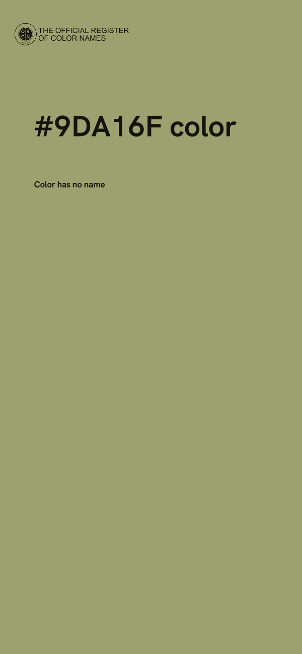 #9DA16F color image