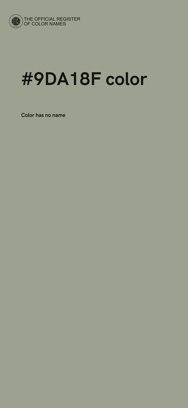 #9DA18F color image