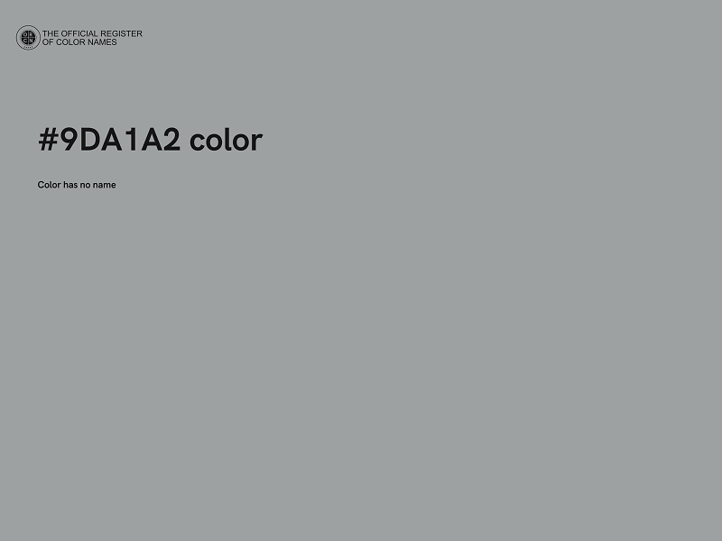 #9DA1A2 color image