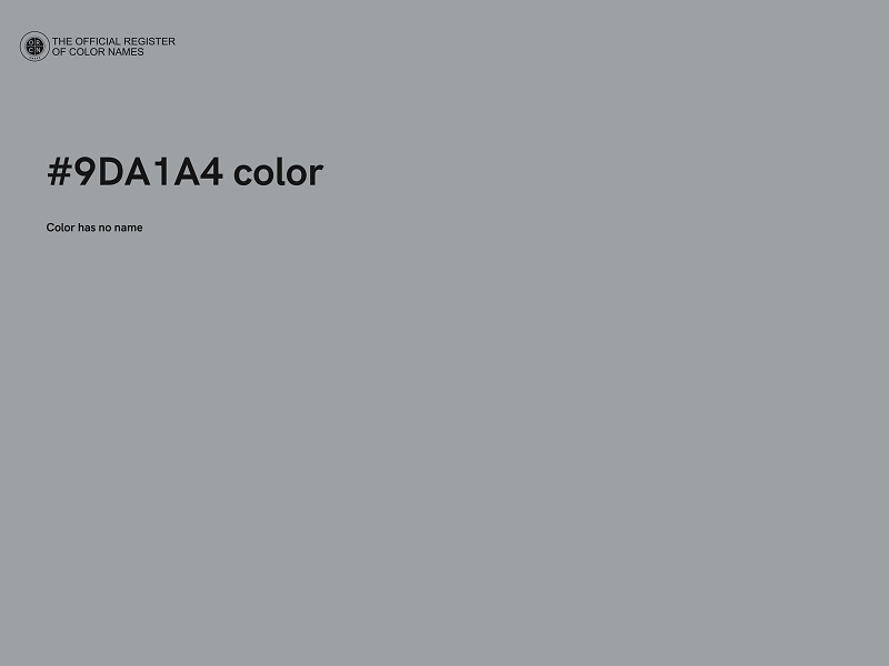 #9DA1A4 color image
