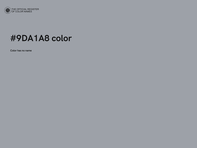 #9DA1A8 color image