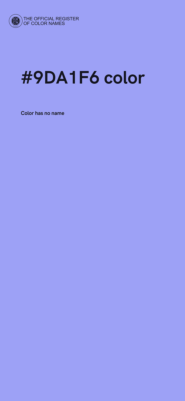 #9DA1F6 color image