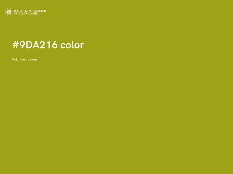 #9DA216 color image