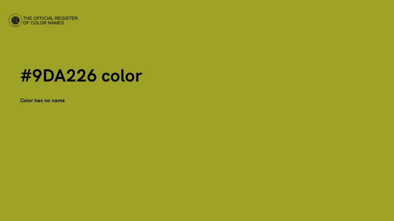 #9DA226 color image